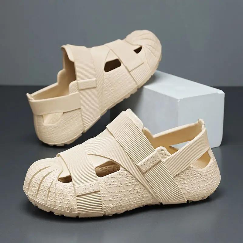 Fashion With Platform Male Shoe Couples Height Ultralight Hole Shoes Summer Sale Stylish Luxury 2025 Original Barefoot H 39 Men's Sandal