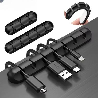 Клейкие зажимы для держателя кабеля, органайзер для проводов, USB-кабель для зарядки, кабель питания для прикроватной тумбочки, кабель для мыши