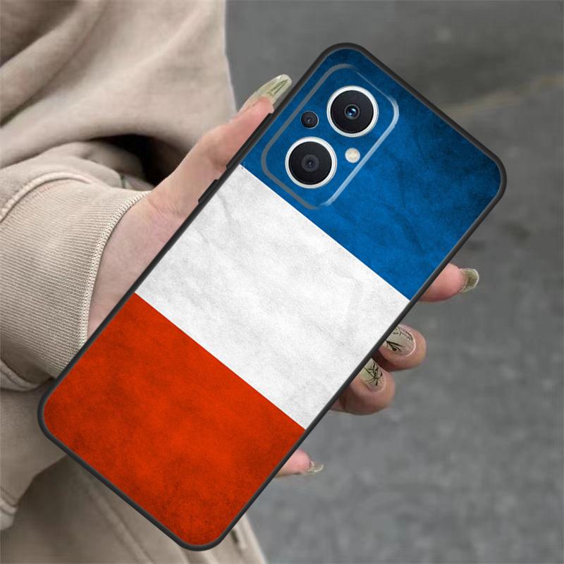 Чехол с флагом Франции для OPPO Reno 11 F 10 Pro 4 5 6 7 8 Lite 4Z 5Z 8T OPPO Find X3 X2 Lite X6 X5 Pro