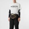 Burberry Хлопковая футболка с коротким рукавом и принтом логотипа Белая 80094951