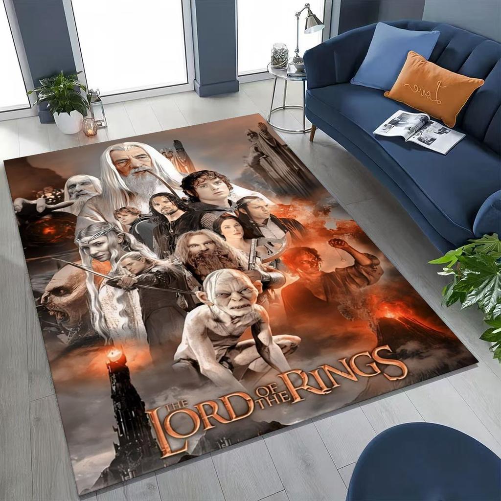Classics L-Lord of The Rings H-Hobbit Movie Board Rug for Bedroom Living Room Sofa Home Doormat Decor, Large Non-slip Floor Mat