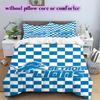 Detroit Lions Pattern Bedding,Quilt Set Quilt Cover Pillowcase Home Birthday Gift (1*duvet cover+2*pillowcase,without core)