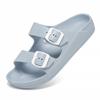 Sandals For Men Ventilate Slippers Double Buckle Slide EVA Sandals Beach Slippers Summer Casual Shoes Flats Unisex Jelly Shoes