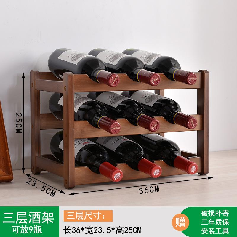 Европейский стиль Домашний Креативный Винный Стойка Барный Стойка Для Хранения Красного Вина Бамбуковый Настольный Винный Стойка Решетчатый Декор
