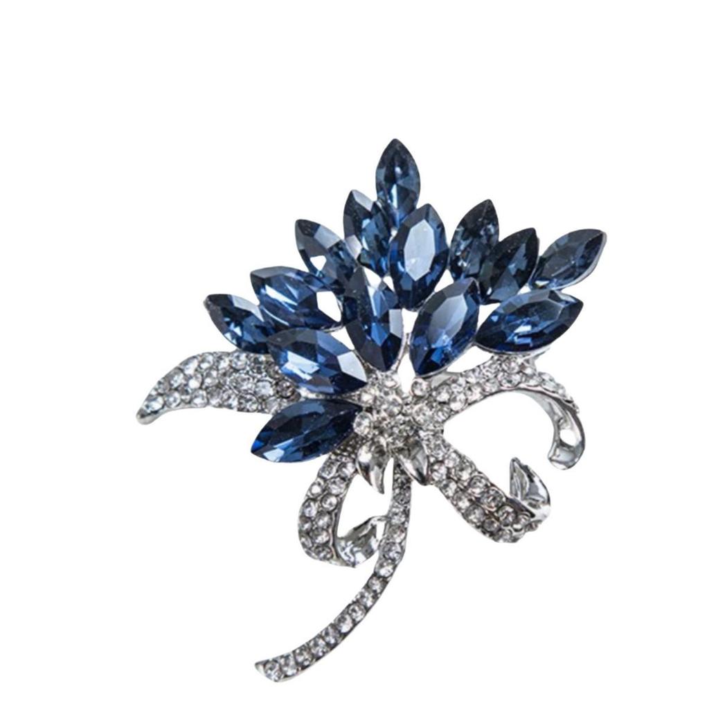 Изысканный Букет из Страз Черной Орхидеи Хрустальная Брошь Аксессуары для Корсажа - Хит Продаж