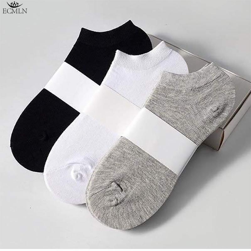 5 пар женских белых и черных носков до щиколотки, женские носки, дышащие спортивные носки, однотонные носки-лодочки, удобные полиэстеровые носки