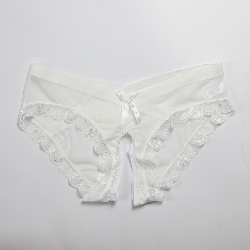 Трусики с открытой ластовицей для секса Кружевное прозрачное нижнее белье Женские трусы с открытой ластовицей Сексуальное белье Эластичные стринги Женские больших размеров