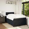Maison Exclusive - Sommier à lattes de lit avec matelas Noir 120x200 cm Velours