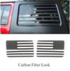 2x Наклейка-декаль на окно с американским флагом для Jeep Wrangler JK JKU 2007-2017 4-дверный