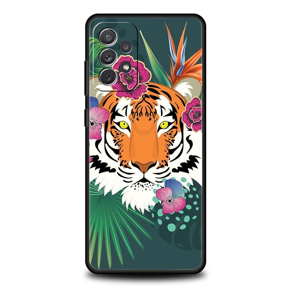 Чехол для телефона с тигром для Samsung Galaxy A73 A53 A33 5G A13 4G A03 A23 A21s A03s A11 A31 A41 A51 A52 A71 M21 M22 M31 A01