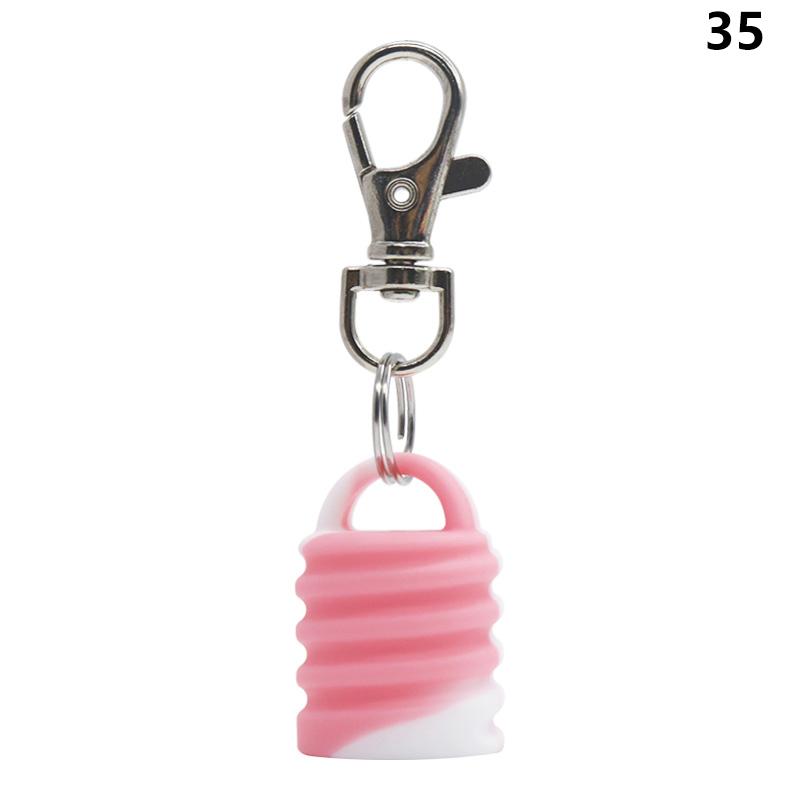Practical Silicone Keychain Cap lip gloss accessories Portable Durable Holder Keychain Compatible For Lipstick Storage Cap