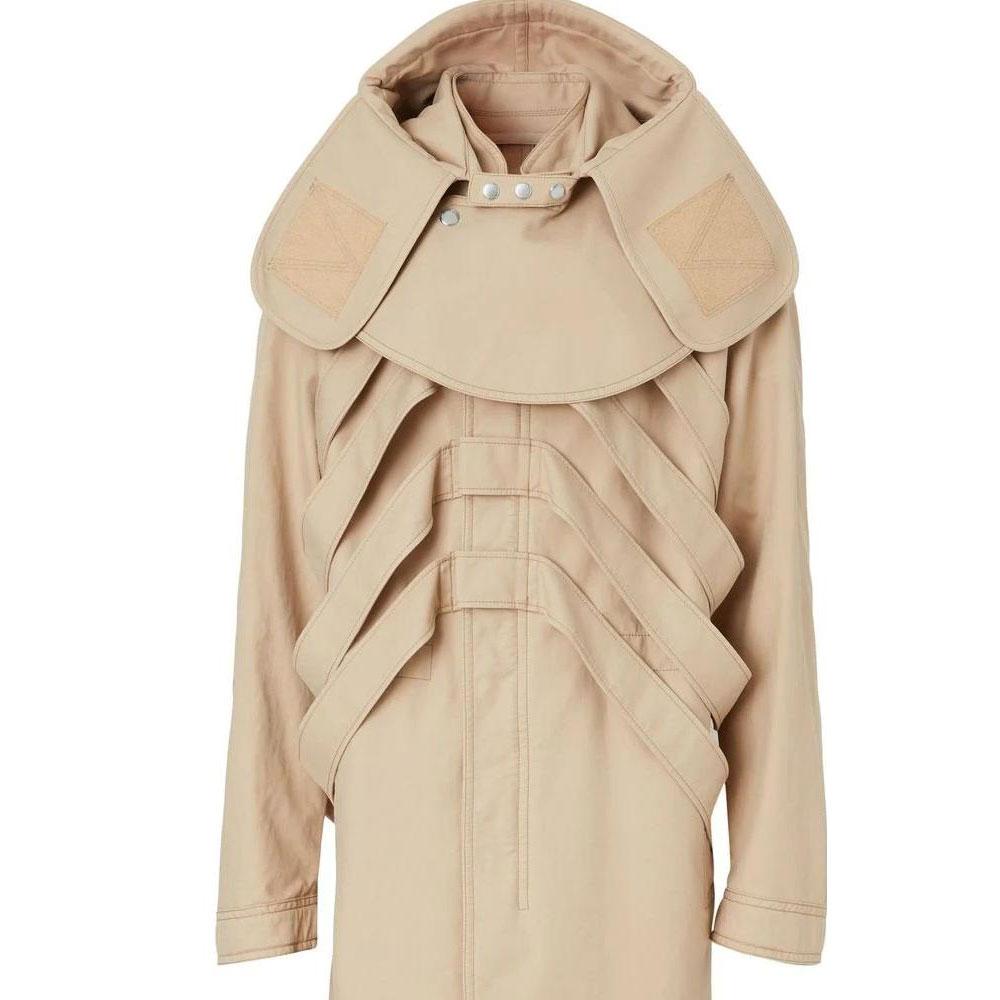 Burberry Parka Coats Men's Brown Detachable Hood Moderate Straight Fit 80518731