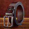 Retro Handmade Men's First Layer Cowhide Belt, Genuine Leather Casual Alloy Buckle Cowhide Belt, Trendy Men's Belt.
