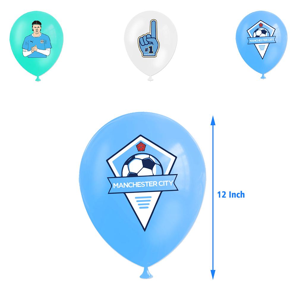 32 шт. шаров Манчестер Сити, включая баннер, топперы для торта, шары