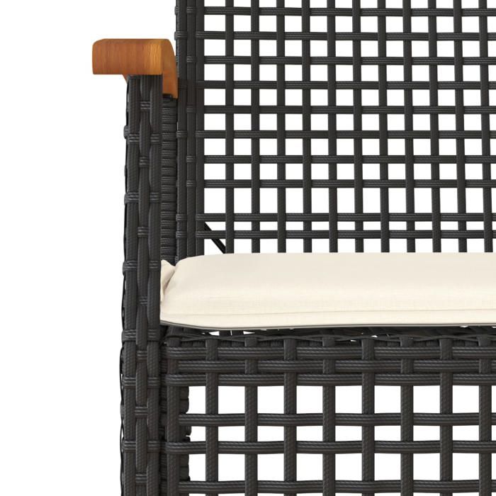 VidaXL Ensemble à Manger de Jardin avec Coussins 3 pcs, Table et Chaise de Terrasse, Meubles de Patio, Mobilier d'Extérieur, 3213566
