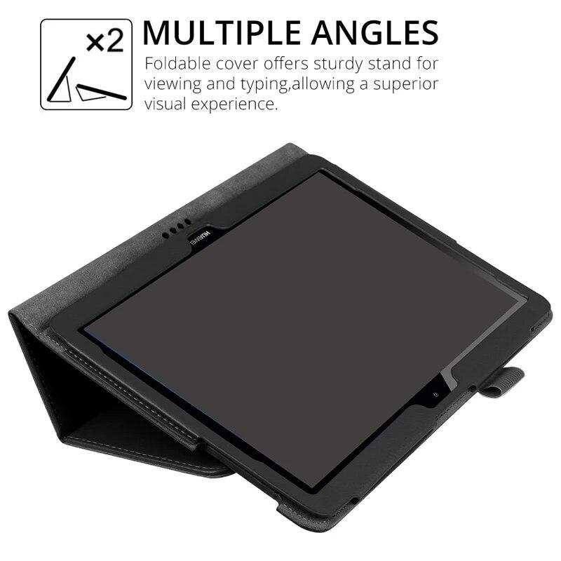 Flip Case for Huawei MediaPad T5 AGS2-W09/L09/L03 10.1 Tablet Cover Funda Stand PU Leather Skin for Huawei Honor 5 10.1 Shell