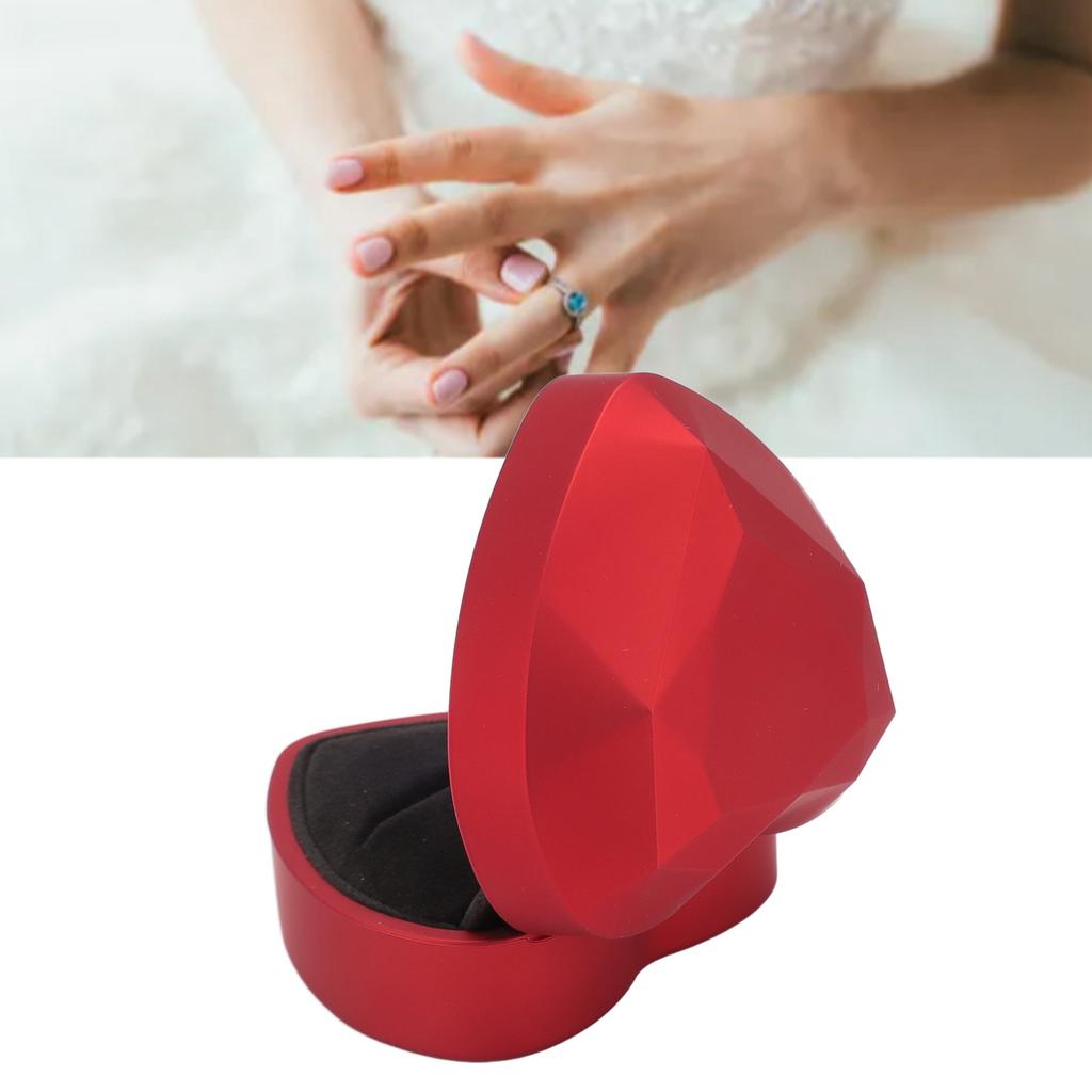 Box LED Heart Shaped Box Waterproof Exquisite Case Romantic Decorative Jewellry Display Box for Proposal Engagement Wedding