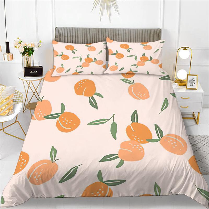 Cute Chic Fruit Bedding Collection For Kids Girls Boys Room Decor Tropical Pineapple Cherry Pomegranate Print Duvet Cover Pillowcases