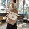 Blocked Color Simple Letter Rabbit Ear Decoration Student Backpack Casual