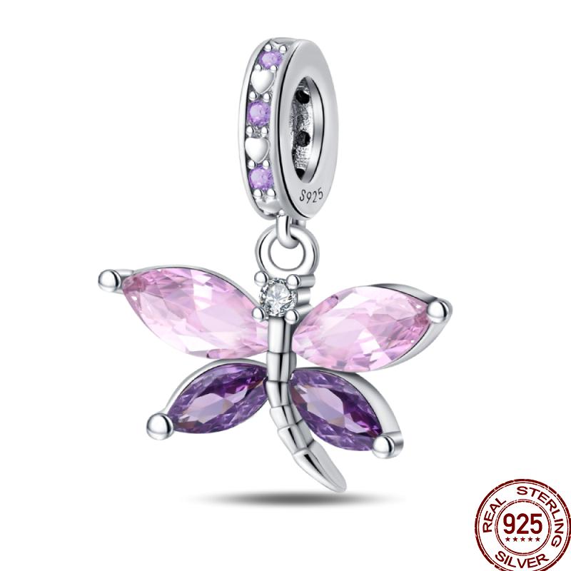 Медные пружинные бусины-подвески серии «Насекомые-бабочки», подарок, подходят для оригинального браслета 3 мм, сделай сам, на день рождения