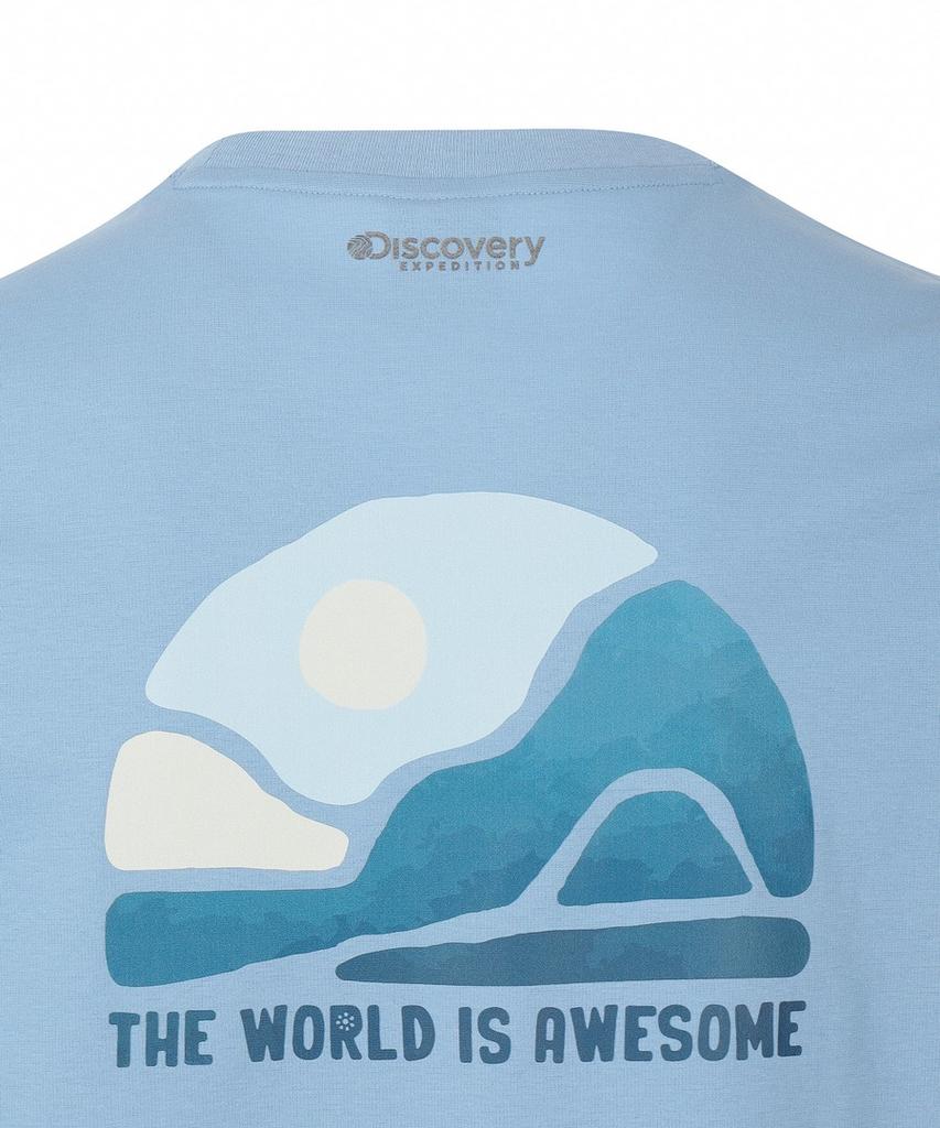 DISCOVERY EXPEDITION Uni Sunrise Graphic Short Sleeve T-Shirt (Blue)