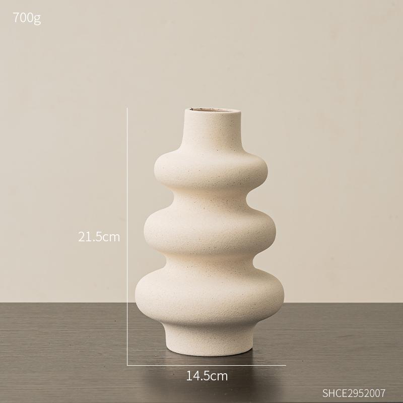 Современная креативная керамическая ваза для цветов с матовым покрытием, цветочный горшок для гостиной, художественный декор, ваза для домашнего декора на балконе