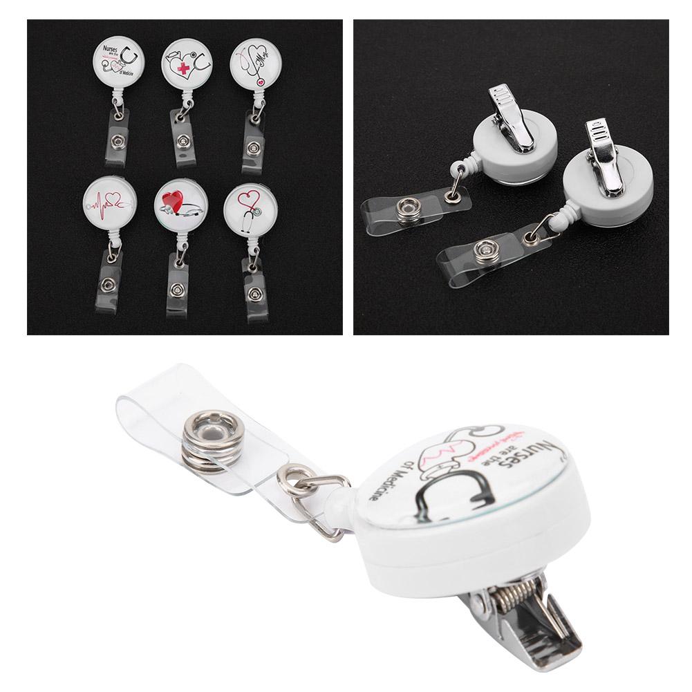 Retractable Badge Reel Clip Portable Nurse ID Name Card Badge Holders Accessory