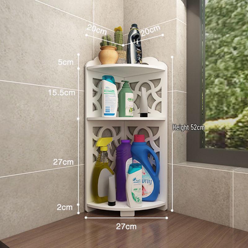 Треугольная угловая напольная полка для ванной комнаты для туалетных принадлежностей