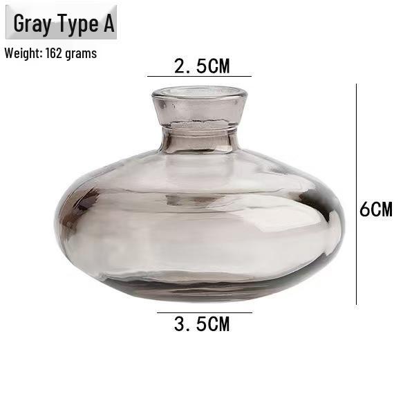 Набор мини-ваз из цветного стекла для гидропонных цветов - Прозрачные декоративные украшения для гостиной