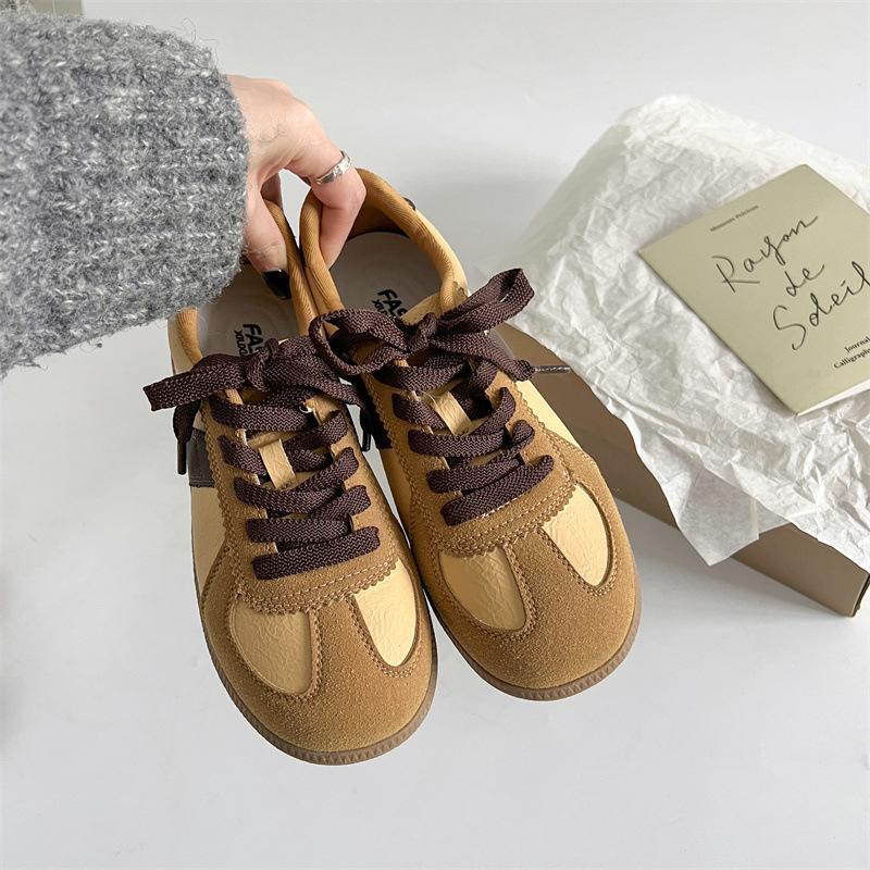 Легкие модные ретро универсальные кроссовки на платформе для тренировок для женщин 2025 года, новые весенние и осенние легкие повседневные туфли для занятий спортом на доске