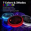 LED Cup Holder,Light Up Car Coaster, 7 Color Changing Luminous Coaster Car Luminous