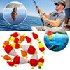 10/16Pcs EPS Foam Fishing Float with Weights Long Casting Lightweight High Visibility Buoyancy Ball Buoy Bobber Float Fishing Accessories