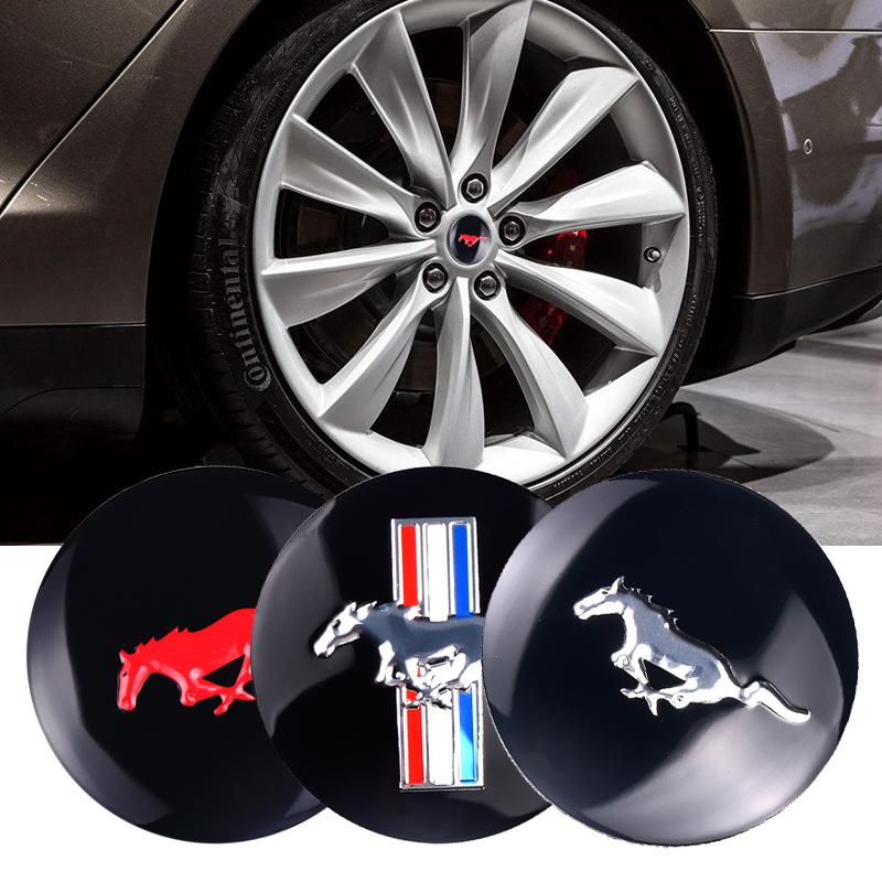 56mm Car Wheel Center Caps Badge Covers Emblem Stickers For Ford Focus Mustang MK7 Mondeo Mk4 Fusion Kuga Transit Edge Styling