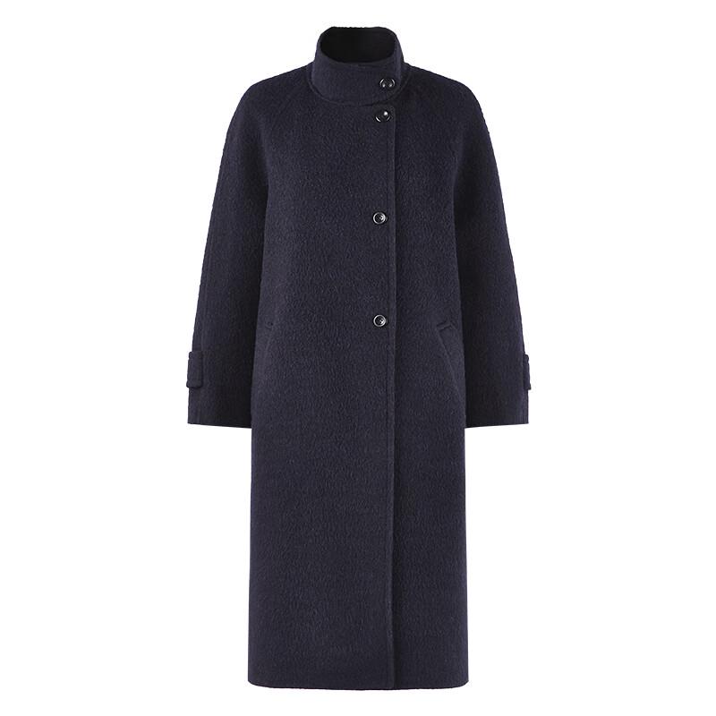 Qiu Shui Yi Ren Women's Korean Style Long Wool Blend Coat