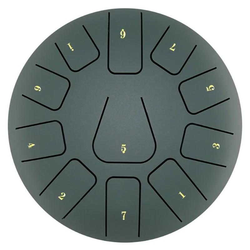 8-дюймовый 11-тоновый барабан, стальной язычковый барабан, ручной барабан, инструменты для медитации, хэндпан, ударные инструменты, подарок для обучения