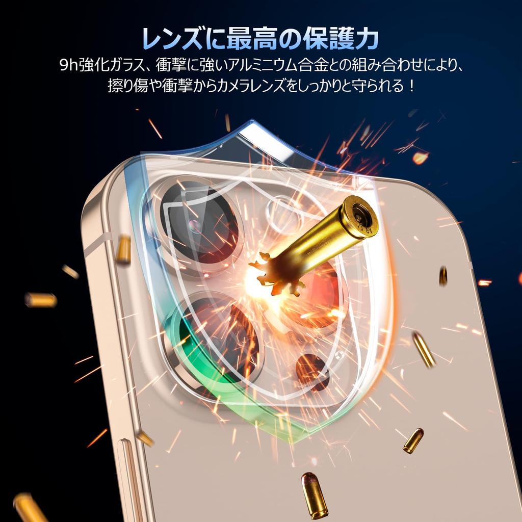 Podick Camera Cover for iPhone 16 Pro Max Camera Film Transparent Base Full Protection 9H Tempered Glass Scratch Resistant Lens Protection Shockproof