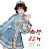 REKUCCI Jiangshi Cosplay Halloween Chinese Zombie Cheongsam Costume for Adults and Cute Costume for Events Women, (L)