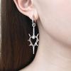 Trendy Fashionable Design Hollowed Out Thorns Peach Heart Earrings Couple Style Men's Women's Ear Buckle Earrings KTJ