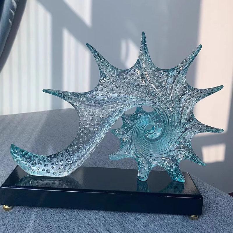 Nice Light Luxury Ocean Crystal Home Decor Ornaments Soulmates Starfish Model Living Room Decorations Housewarming Gift