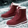 Зимние женские ботинки на платформе для снега с высоким верхом из бархата, теплые повседневные ботинки из хлопка, удобные нескользящие походные ботинки для активного отдыха