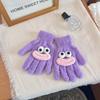 Cute Coral Fleece Gloves Candy Color Thick Warm Plush Gloves