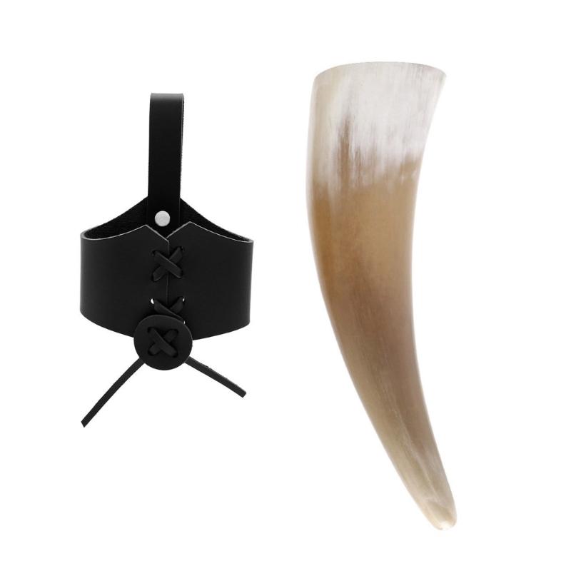 Настоящий Рог Древнего Возраста Защитный Костюм Реквизит Снаряжение для Исторической Реконструкции Ткань ПУ Аксессуар для Косплея