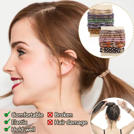 20 шт., резинки для волос, милые веревки для волос в винтажном стиле, браслеты для вьющихся волос, толстые, без повреждений, женские аксессуары