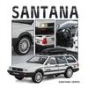1/32 Volkswagen Santana Avant Универсал Металлическая модель автомобиля Литье под давлением Металлический транспорт для путешествий Модель автомобиля Симуляция звука и света Детская игрушка Подарок