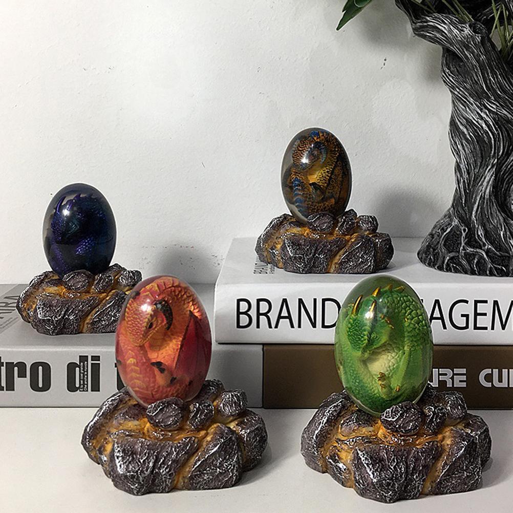 Saurs Dragon Eggs Glowing Resin Lava Saurs Egg Home Ornaments Collections and Gifts for Friends