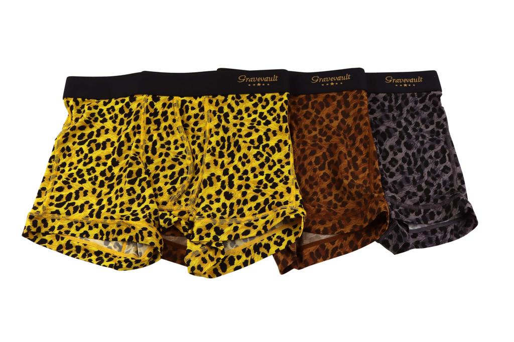 Grave Vault Panther Короткие боксеры Коричневые брифы, Мужские,