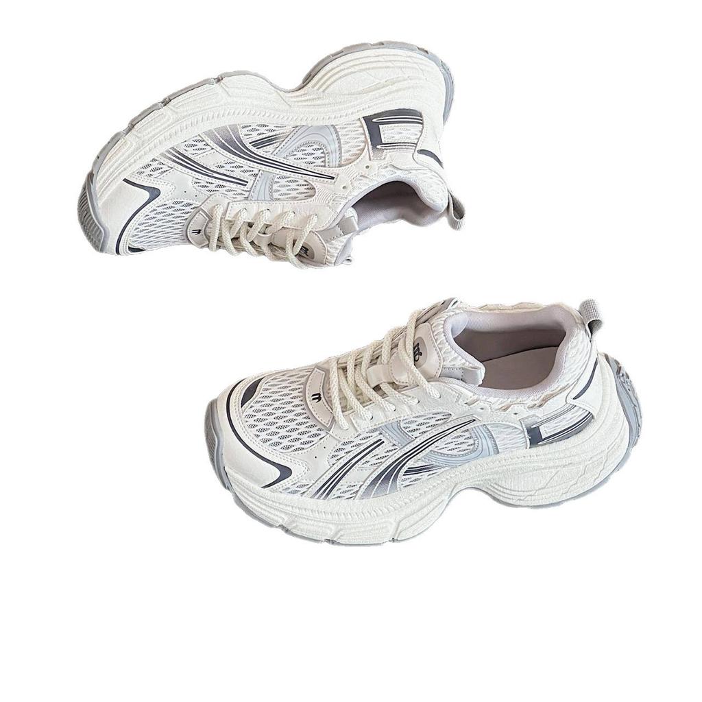 Кроссовки папы женские лето 2025 новая обувь женская обувь толстая подошва внутренняя высота увеличение сетка дышащие ультралегкие спортивные и повседневные туфли