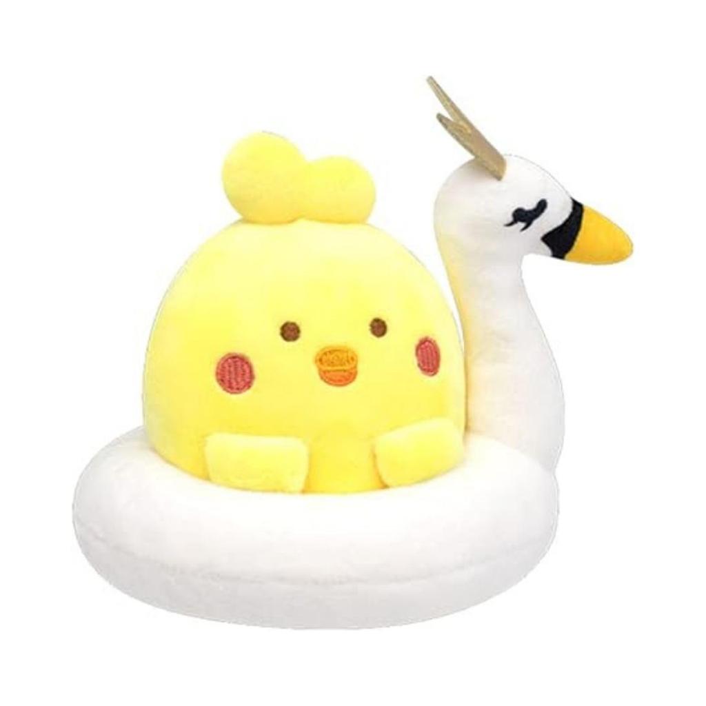 IRISRAIN ANIROLLZ Plush Toy, Small, Float Series, Swan Chicky, 18x15x12cm (ANI-CK-PB3)