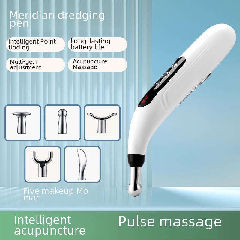 Перезаряжаемая ручка Meridian: Электронный акупунктурный массажер с интеллектуальным поиском точек акупунктуры и импульсной терапией.