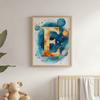 Kosmiczna Litera E - Plakat Dekoracyjny Do Pokoju Dziecięcego Kosmiczna Litera E - Plakat Dekoracyjny Do Pokoju Dziecięcego, 30X40 Cm, Rama Aluminiowa